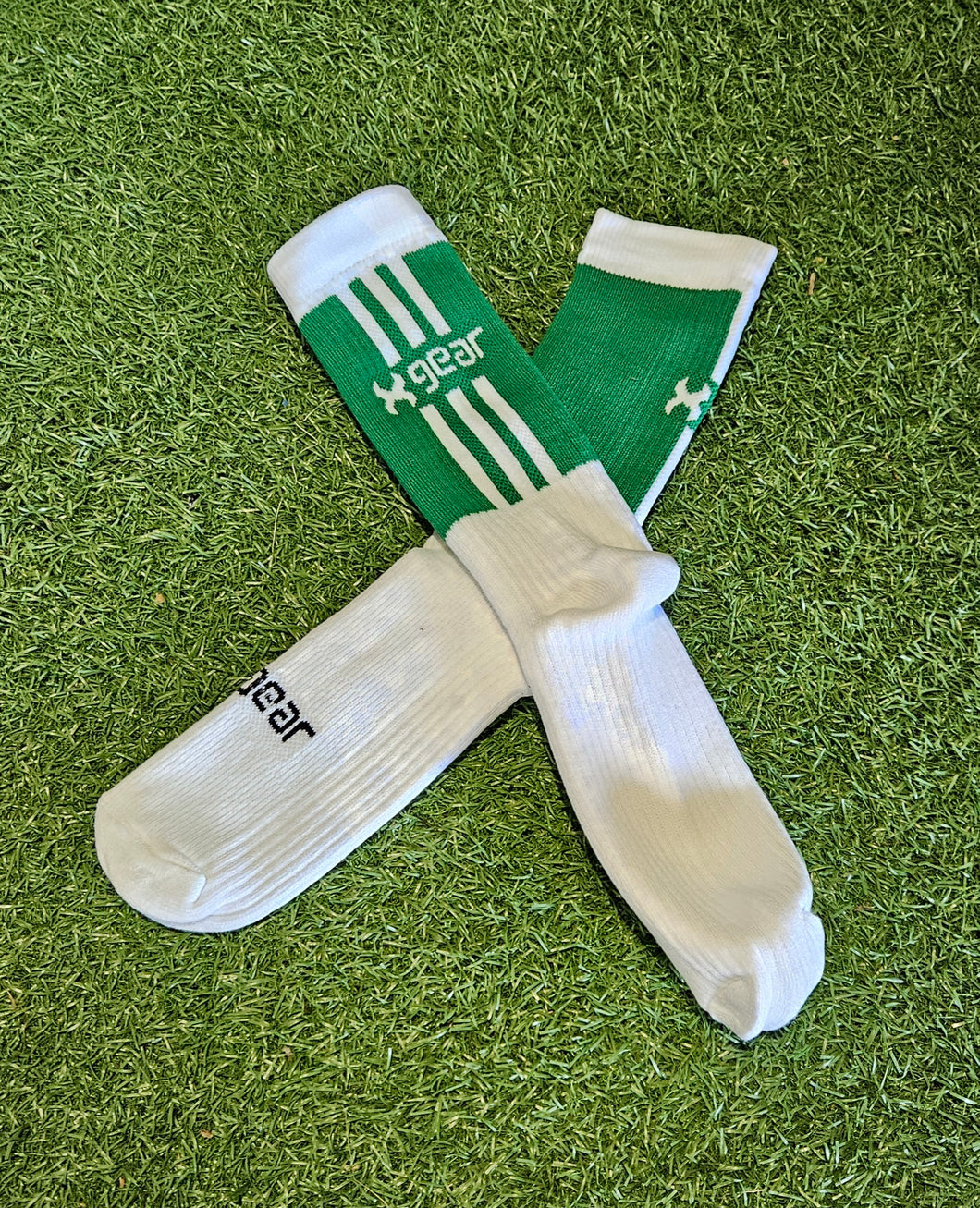 Socks - Green and White